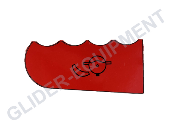 DG kapafwerphendel sticker red [6000940-