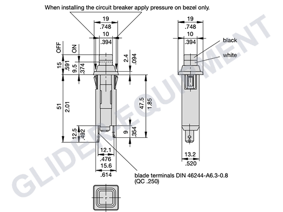 ETA 1110-series Sicherungsschalter  5.0 Amp [1110-F112-P1M1-5A]