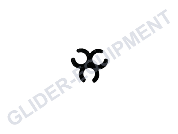 GE tube clip 3P ''Y'' plastic black Ø8m