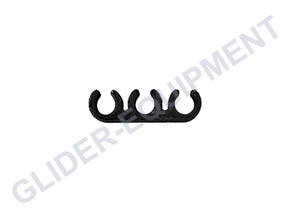 GE slangclip 3P kunststof zwart Ø8mm [G