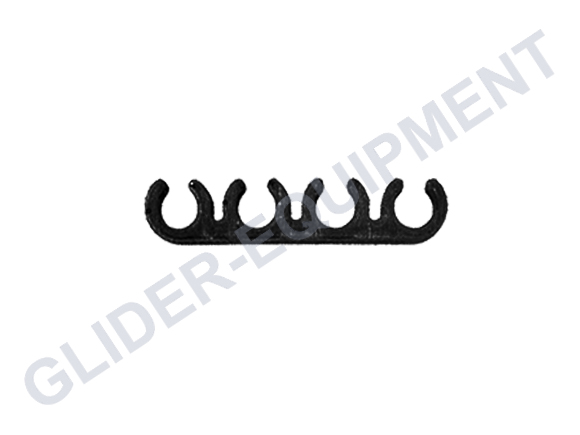 GE tube clip 4P plastic black Ø8mm [GES