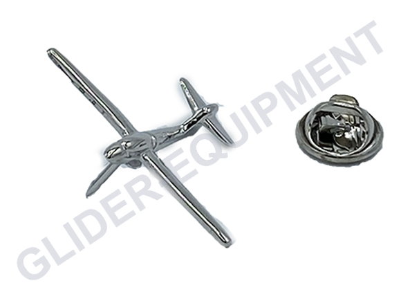 Zweefvliegtuig verzilverde pin 34x23 mm[GE-PGR]