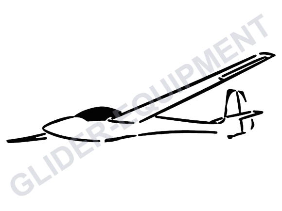 Glider sticker - Standard Libelle line drawing 15cm [SZ0078]