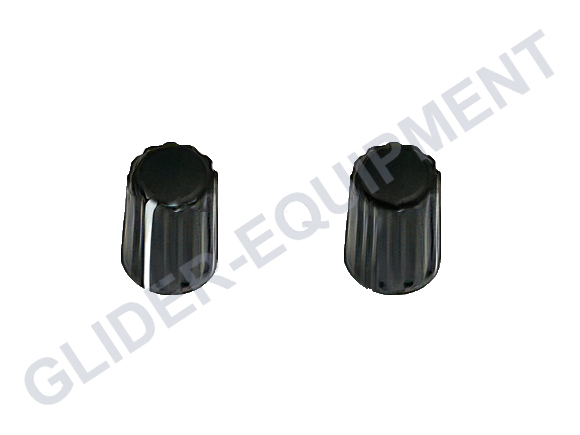 Instrumenten draaiknop afdekkap/dop zwart (10mm knop) [E040-1025]