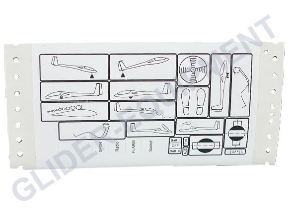 LS Cockpit stickervel eenzitter wit [600