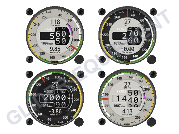 LXNAV gecertificeerde Air Data Indicator 2 (ADI2) 80mm [L14004-80MM]