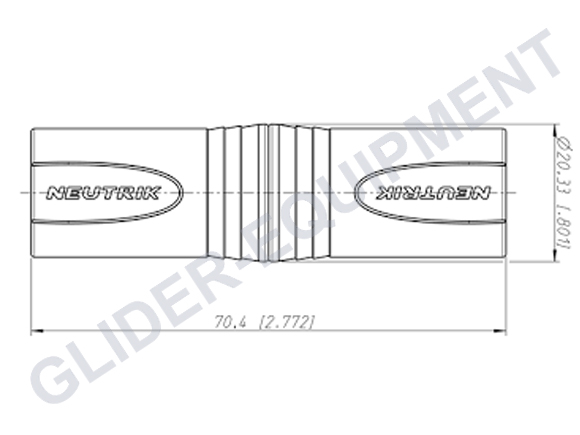 Neutrik XLR adapter male - male [NA3MM]