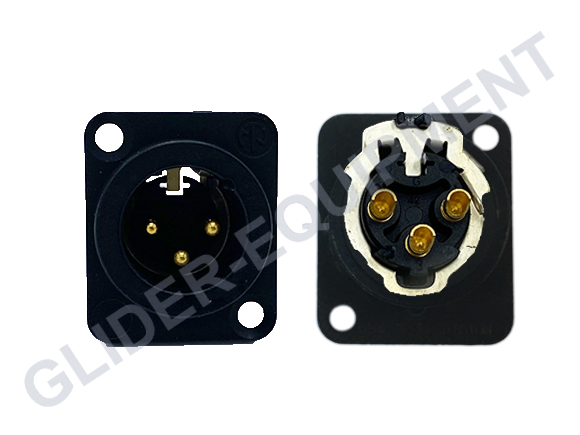 Neutrik XLR 3P chassis connector male [NC3MD-LX-BAG]