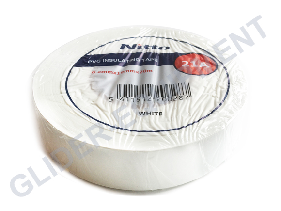 Nitto afplaktape 19mm   1 ROL [PVC21-19MMx20M-WIT-1]