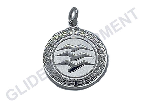 Silver \"C\" pin 3 seagulls [GE-C]