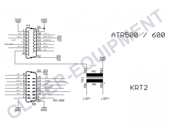 TQ-Avionics adapter stekker ATR500/600 -> KRT2 [285970]