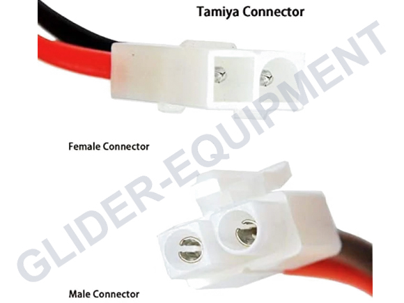 Tamiya / Graupner stekker huis mannelijk (+clip) met kabel [2993.54]