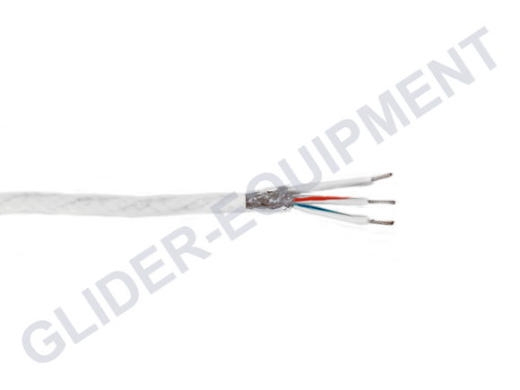 Tefzel kabel 3-aderig geschirmt AWG22 Weiss [M27500-22TG3T14]