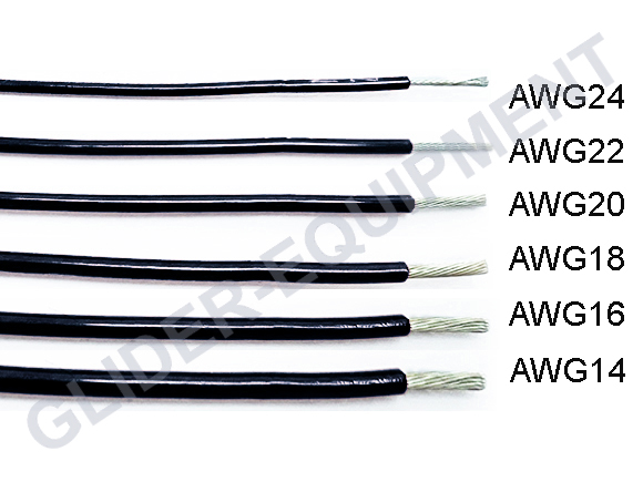 Tefzel kabel AWG14 (2.27mm²) Schwarz [M22759/16-14-0]