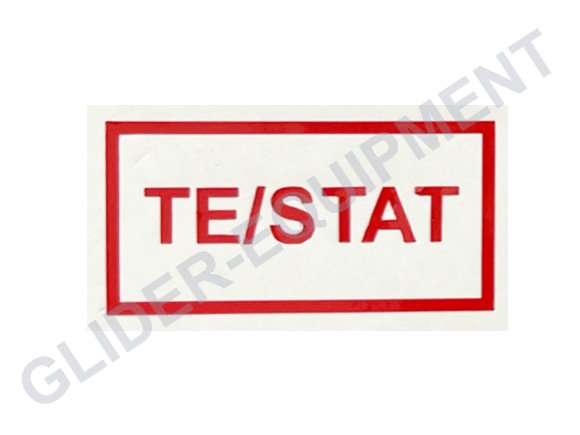 Achtung/Hinweis Aufkleber \'TE/Stat\' rot [SR112385]